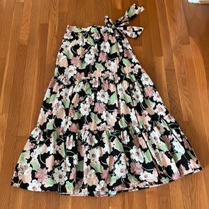 Who What Wear faux wrap maxi skirt